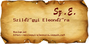 Szilágyi Eleonóra névjegykártya