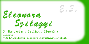 eleonora szilagyi business card